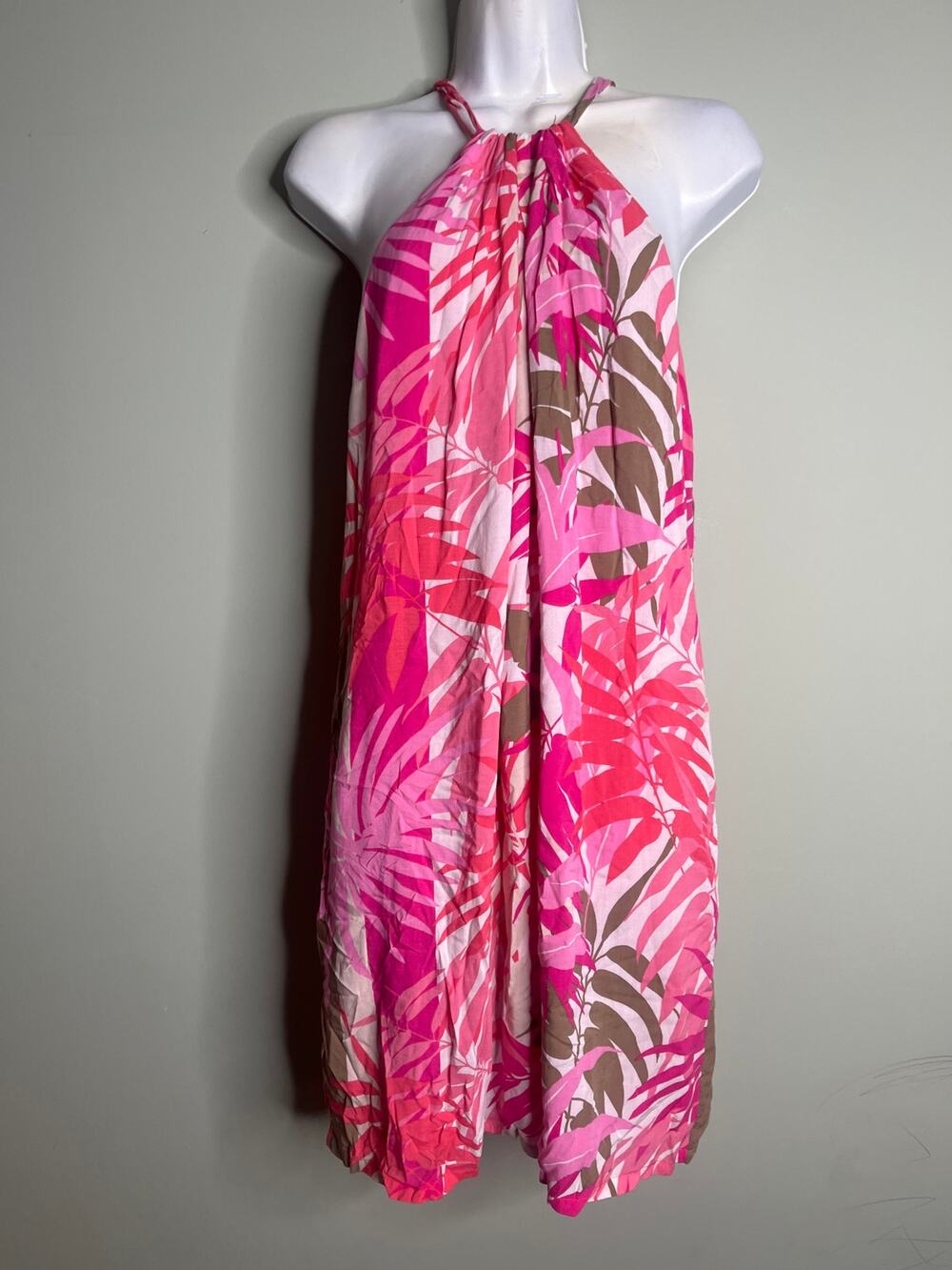 Tommy Bahama Pink Plantation Palm Dress Medium